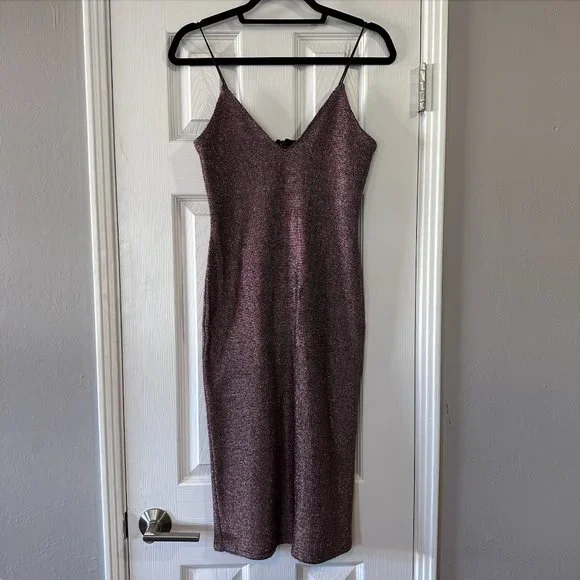 Topshop | Dresses | Topshop Metallic Chainmail Dress | Poshmark